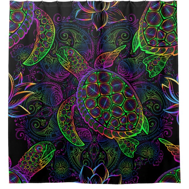 Boho Sea Turtle: Psychedelic Mandala Pattern (Front)