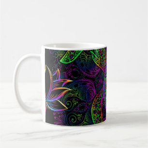 Boho Sea Turtle: Psychedelic Mandala Pattern Coffee Mug