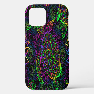 Boho Sea Turtle: Psychedelic Mandala Pattern iPhone 12 Case