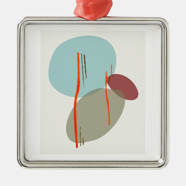 Boho Shapes Metal Ornament (Front)