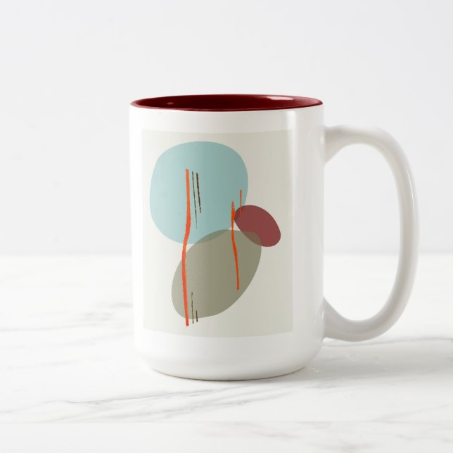 Boho Shapes Two-Tone Coffee Mug (Right)