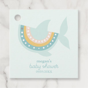 Boho Shark Baby Shower Favour Tags