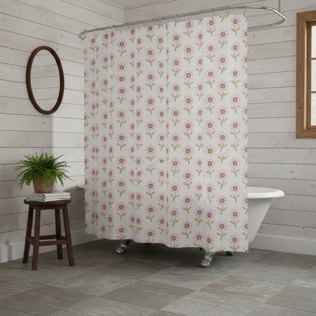 Boho Shower Curtain with Ukrainian Folk Pattern (Creator Uploaded)