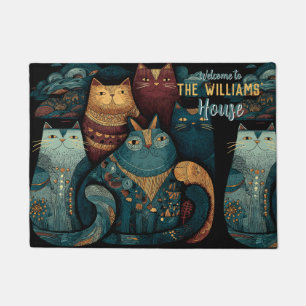 Boho Siamese Cat Mom House Warming Present Doormat