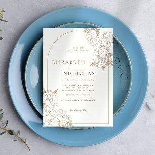 Boho Simple Elegant Wedding  Invitation