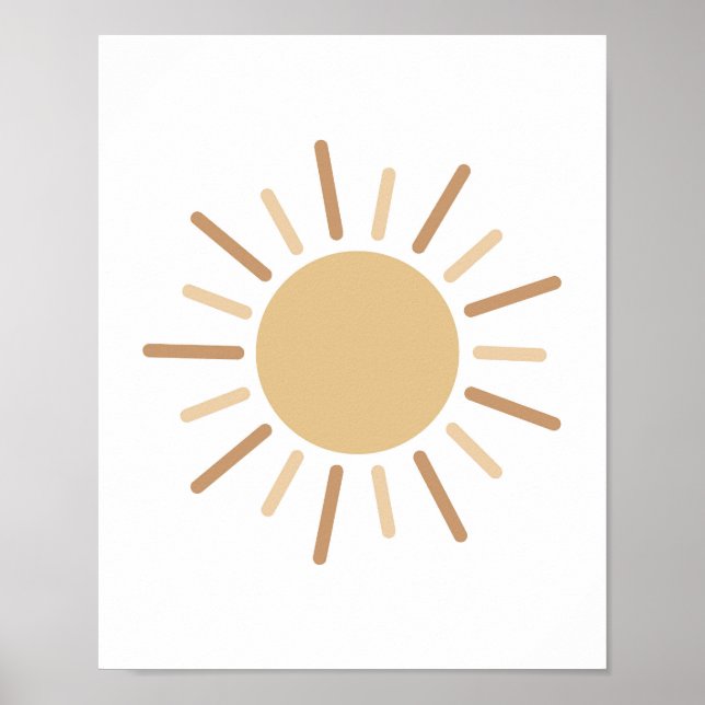 Boho Simple Sun Minimalist Kids Decor (Front)