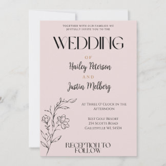 Boho Simple Wedding Invitation