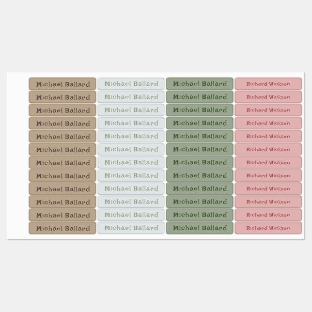Boho Skinny Adhesive Waterproof Labels (Sheet)