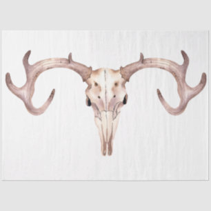 Boho Skull and Flowers Series Design 1 Tissue Paper