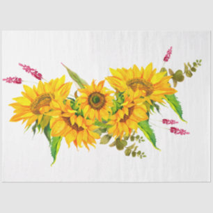 Boho Skull and Flowers Series Design 4 Tissue Paper