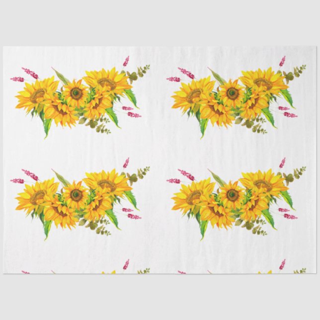 Boho Skull and Flowers Series Design 5 Tissue Paper (Front)