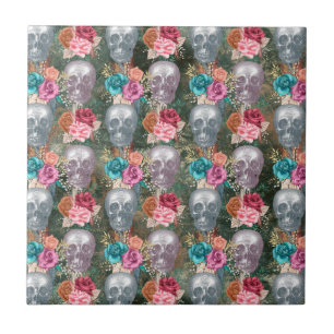 Boho Skull Series Design 10 Tile