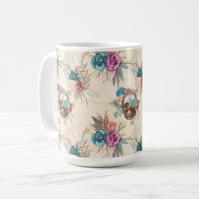 Boho Skull Series Design 3  Coffee Mug (Front Left)