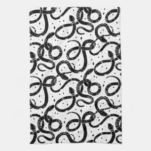 Boho snakes kitchen towel