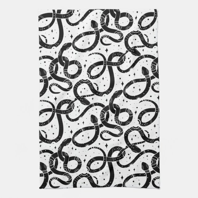 Boho snakes kitchen towel (Vertical)