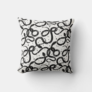 Boho snakes throw pillow