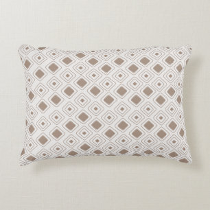 Boho Soft Neutral Tribal Geometric Aztec Pattern Accent Pillow