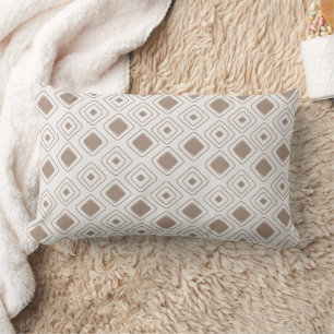 Boho Soft Neutral Tribal Geometric Aztec Pattern Lumbar Pillow
