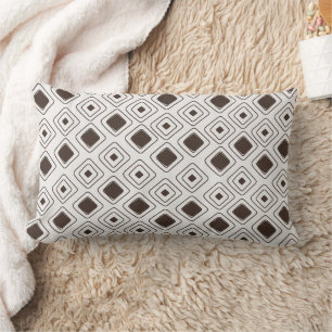 Boho Soft Neutral Tribal Geometric Aztec Pattern Lumbar Pillow
