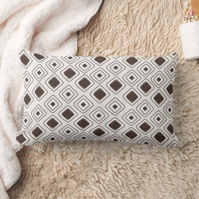 Boho Soft Neutral Tribal Geometric Aztec Pattern Lumbar Pillow (Blanket)