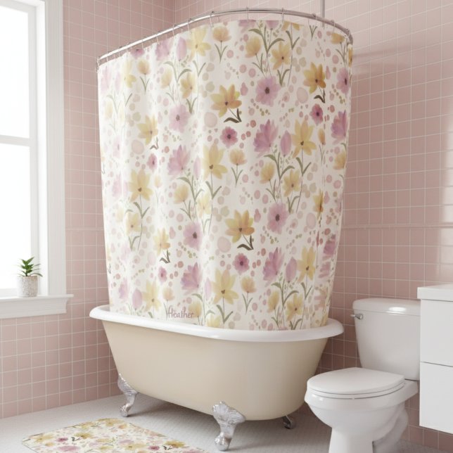 Boho Soft Pink Watercolor Wildflower  (Creator Uploaded)