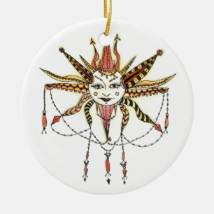 Boho Soleil Ceramic Ornament