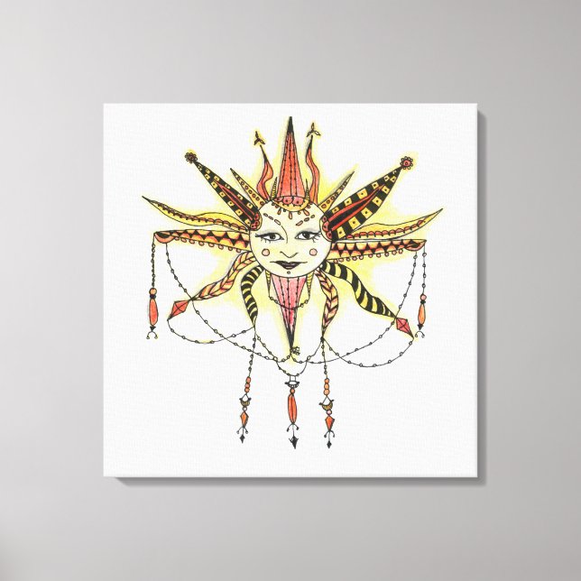 Boho Soleil Wrapped Canvas (Front)