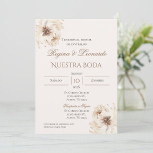 Boho Spanish Wedding Invitation