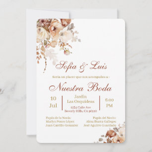 Boho Spanish Wedding Invitation