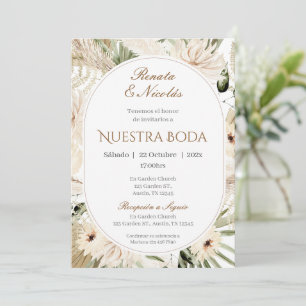 Boho Spanish Wedding Invitation