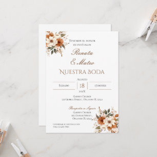 Boho Spanish Wedding Invitation