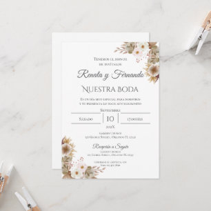 Boho Spanish Wedding Invitation