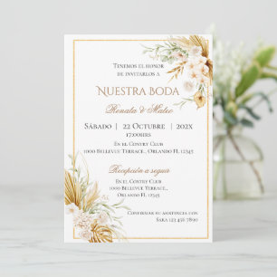 Boho Spanish Wedding Invitation