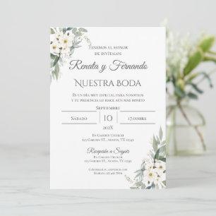 Boho Spanish Wedding Invitation