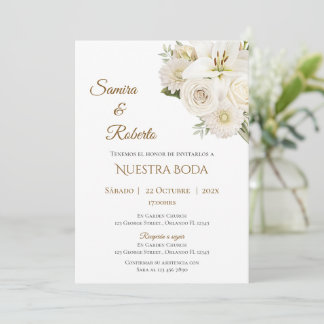Boho Spanish Wedding Invitation