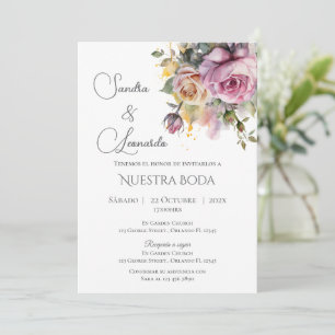 Boho Spanish Wedding Invitation