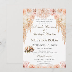 Boho Spanish Wedding Invitation
