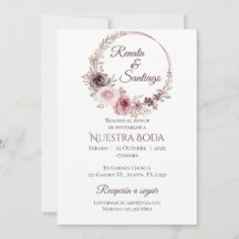 Boho Spanish Wedding Invitation