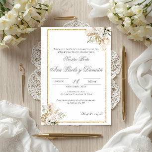 Boho Spanish Wedding Invitation