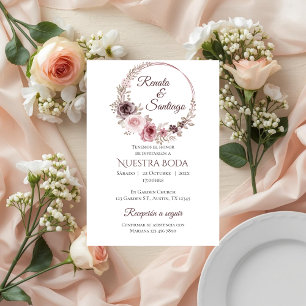 Boho Spanish Wedding Invitation
