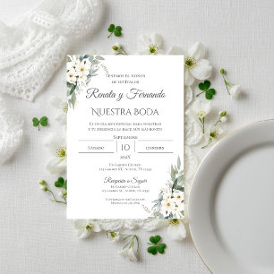 Boho Spanish Wedding Invitation