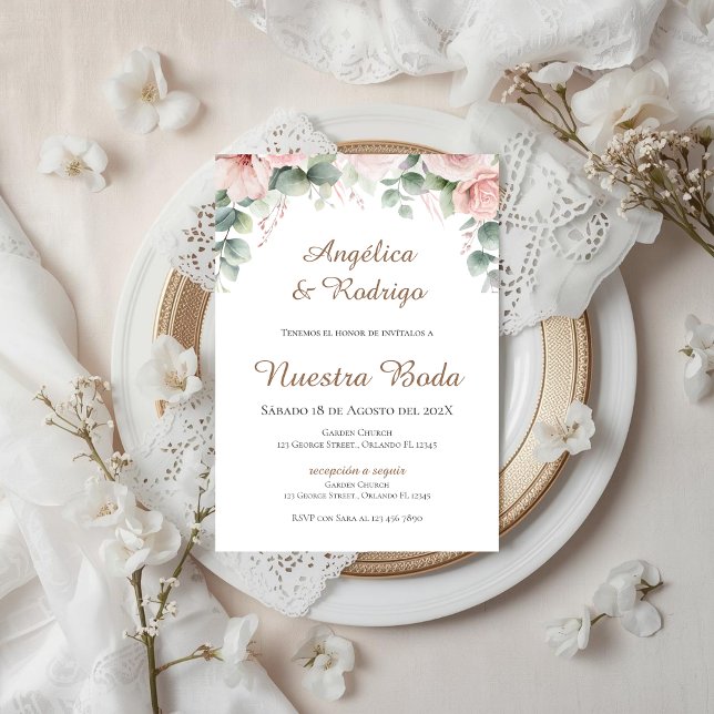 Boho Spanish Wedding Invitation (Creator Uploaded)