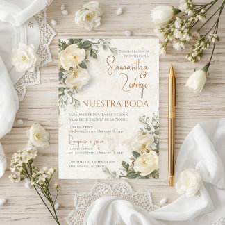 Boho Spanish Wedding Invitation