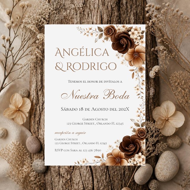 Boho Spanish Wedding Invitation (Creator Uploaded)