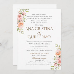 Boho Spanish Wedding Invitation