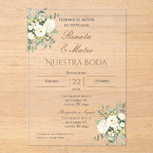 Boho Spanish Wedding Invitation