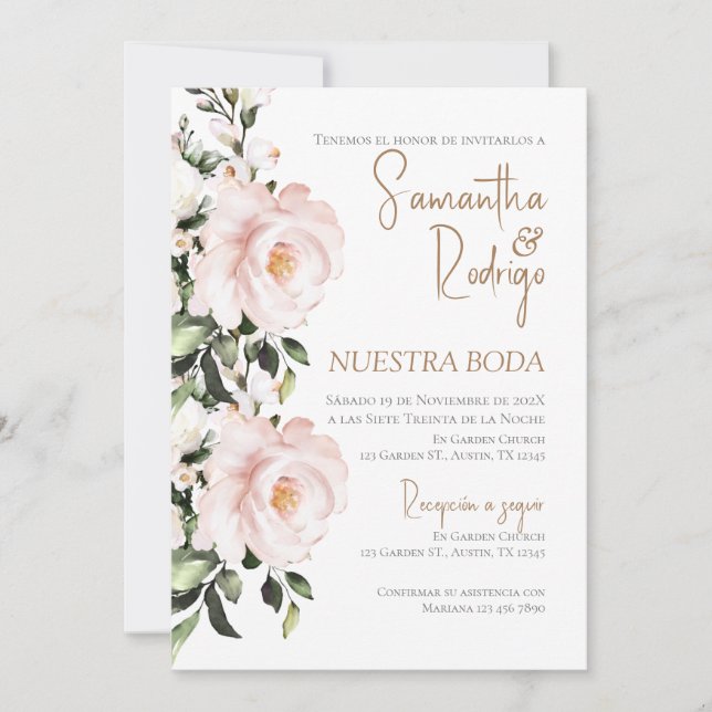 Boho Spanish Wedding Invitation (Front)