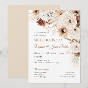 Boho Spanish Wedding Invitation