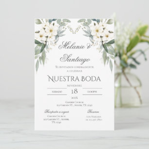 Boho Spanish Wedding Invitation