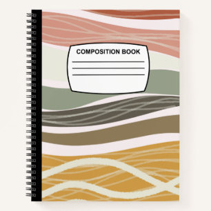 Boho Spiral Composition Notebook